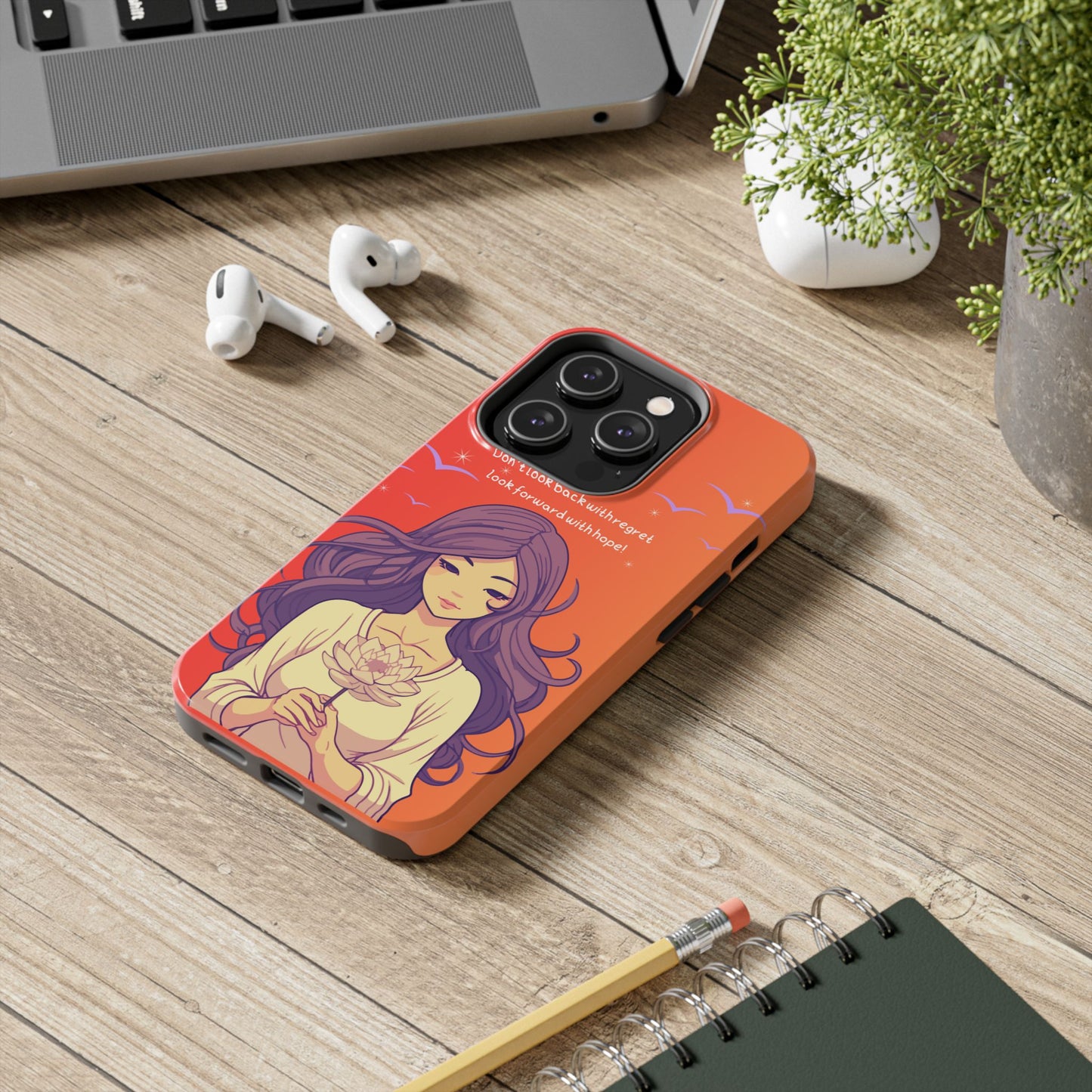 Inspirational Tough Phone Case - 'Look Forward with Hope' Design