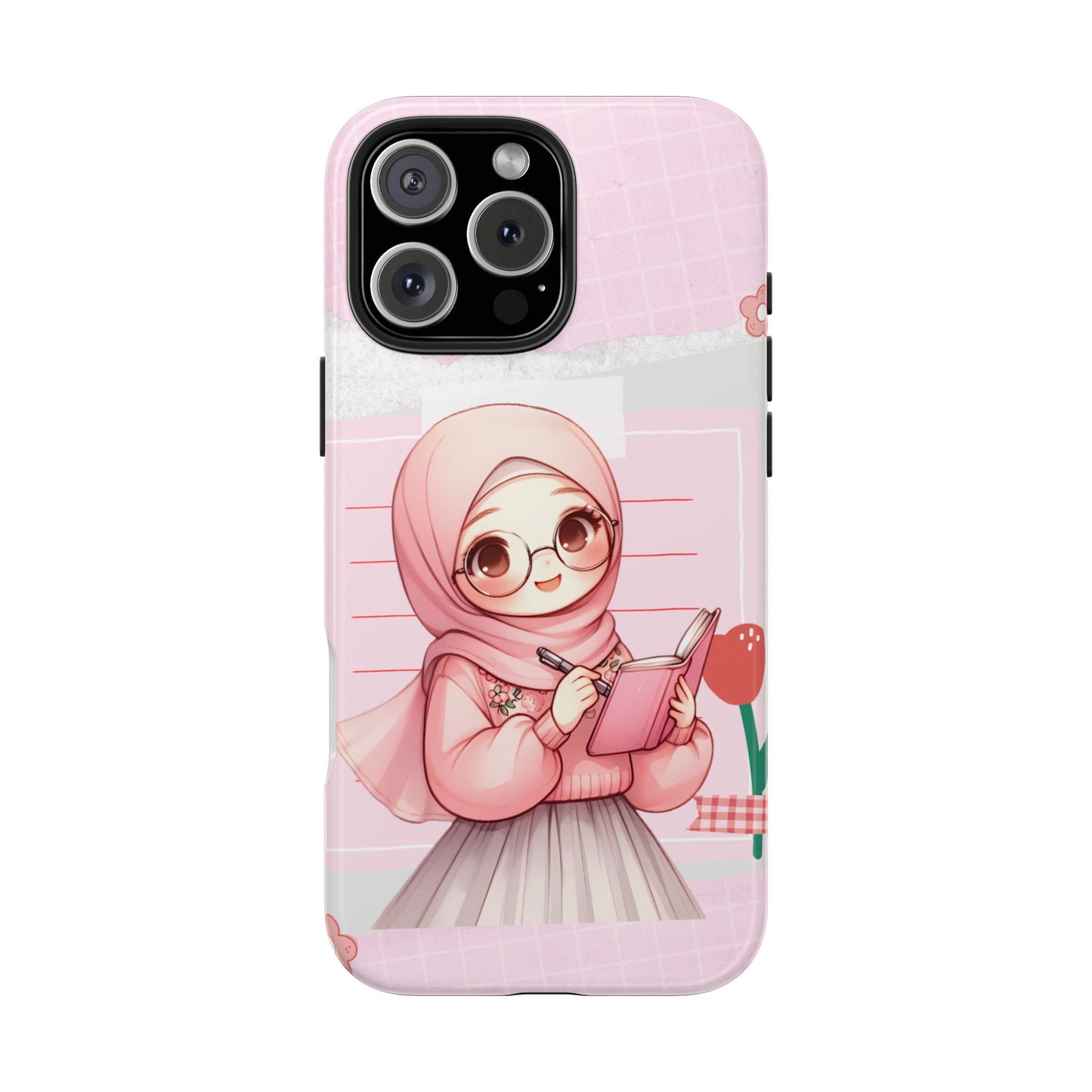 Cute Illustrated Phone Case for Girls - Stylish Tough Phone Cases with Floral Design