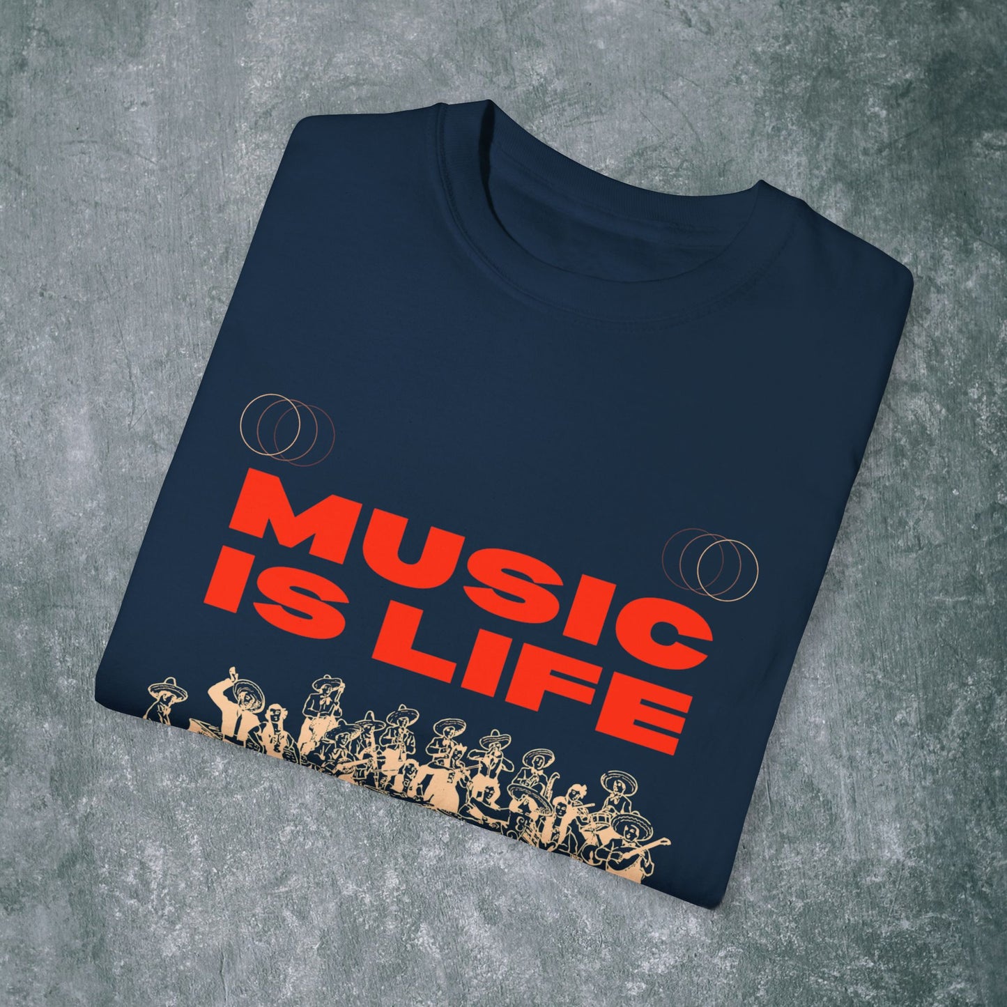 Music Is Life Unisex Garment-Dyed T-Shirt - Perfect for Music Lovers