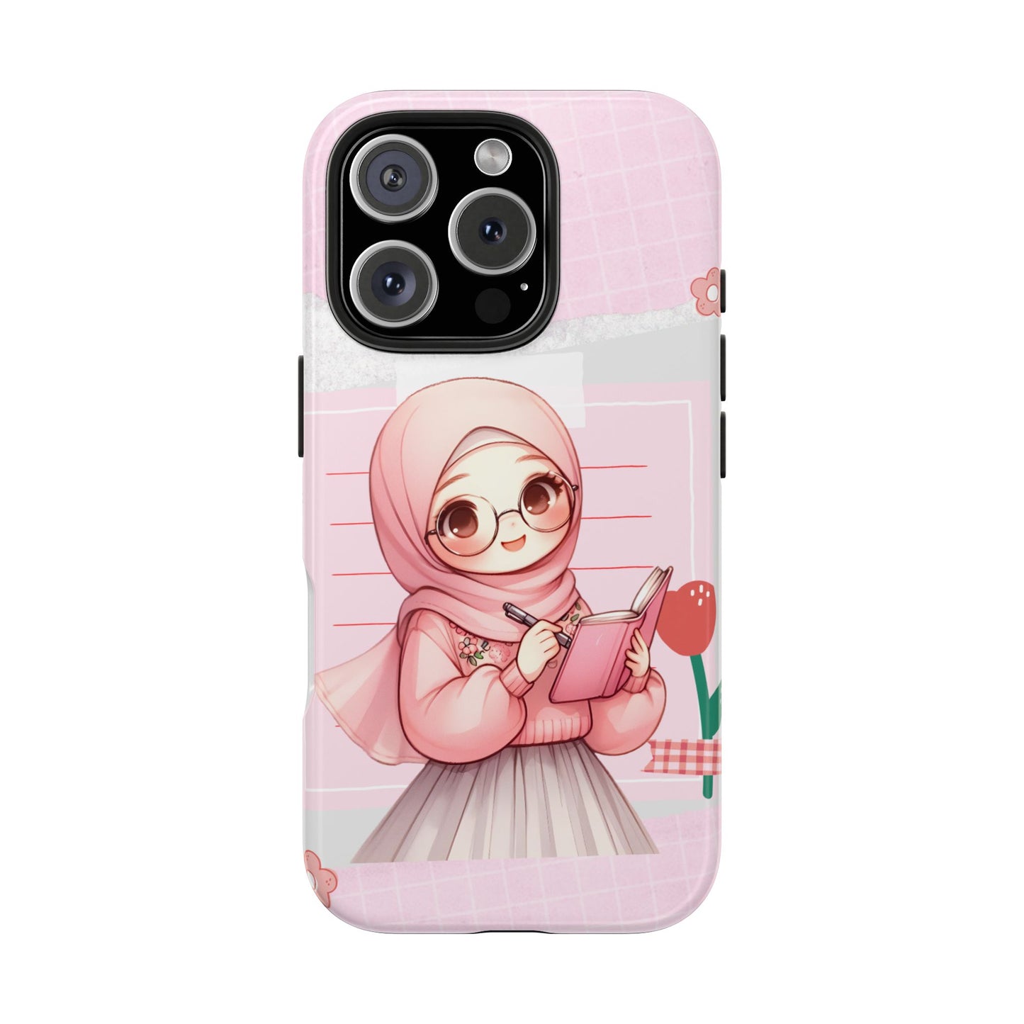 Cute Illustrated Phone Case for Girls - Stylish Tough Phone Cases with Floral Design