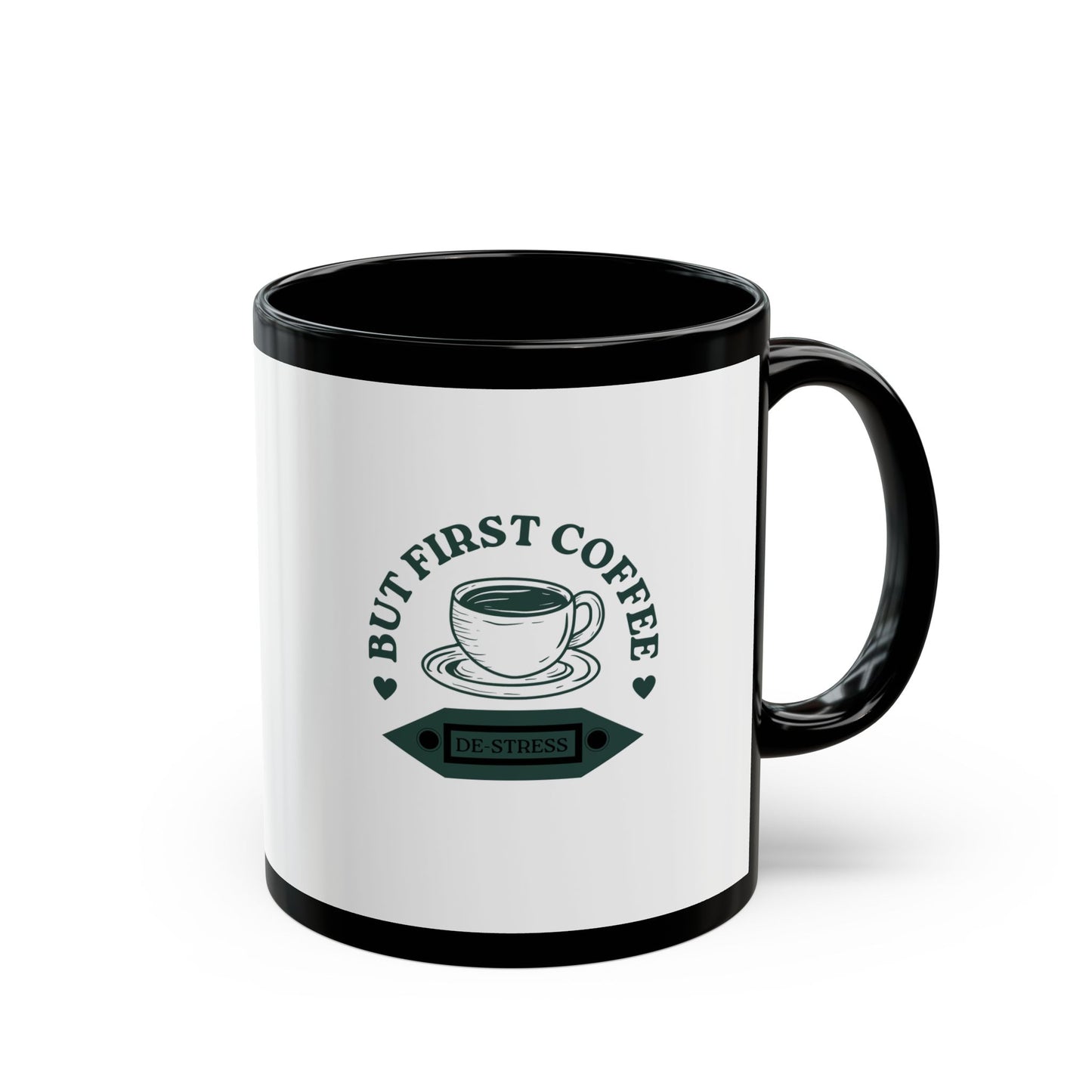 But First Coffee Black Mug - 11oz & - Perfect Gift for Coffee Lovers