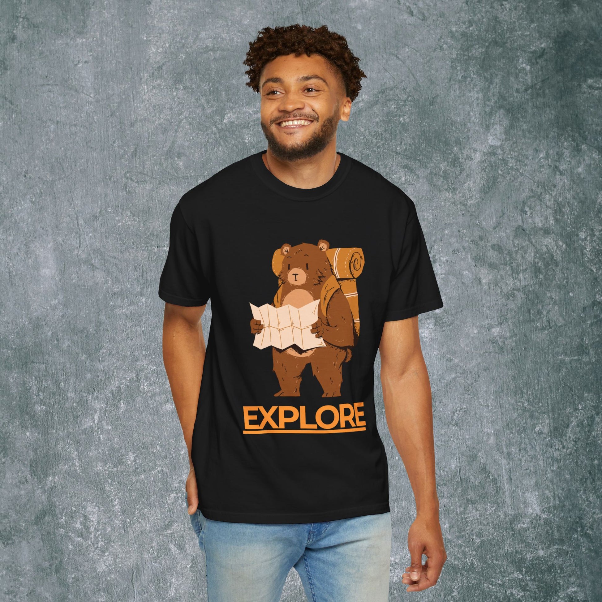 Explore Bear Unisex Garment-Dyed T-Shirt