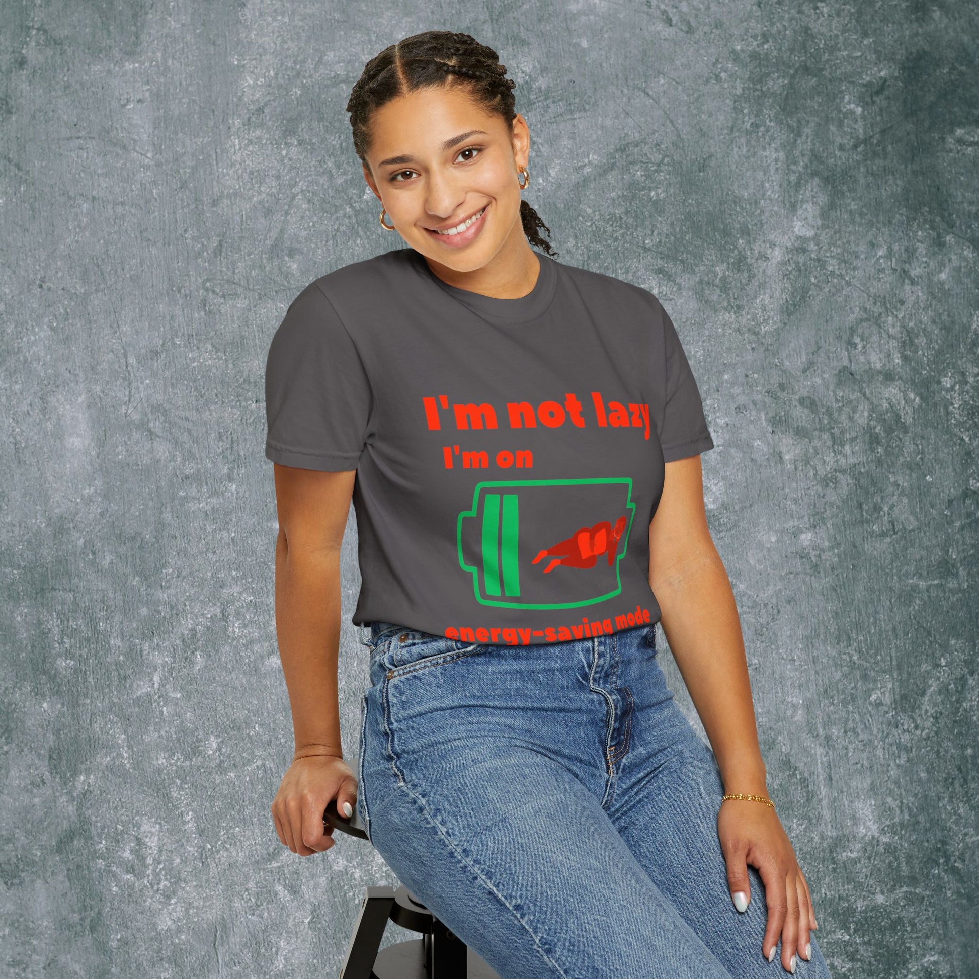 Unisex Energy-Saving Mode T-Shirt - Perfect for Lazy Days!