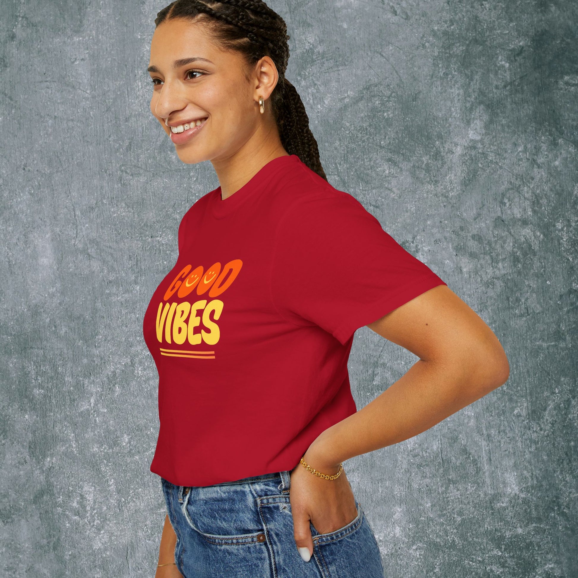 Good Vibes Unisex Garment-Dyed T-Shirt - Casual Summer Style
