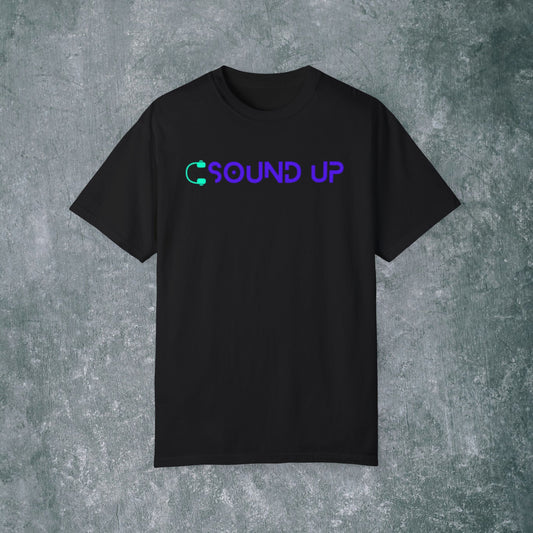 Sound Up T-Shirt for Music Lovers - With Back Print