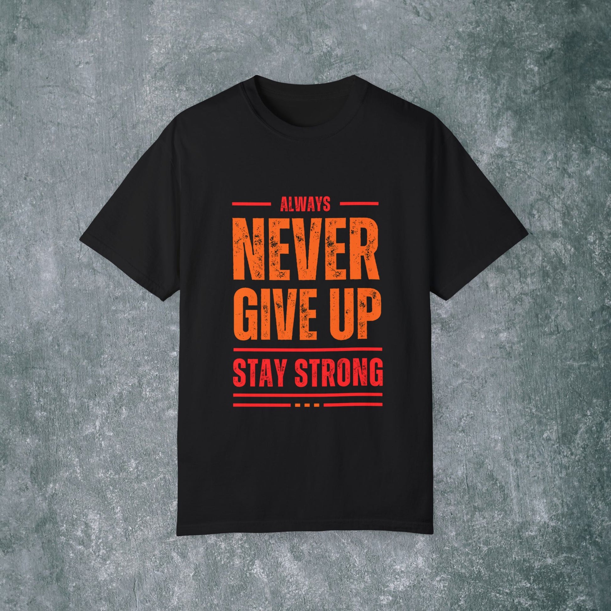Garment-Dyed T-shirt with Bold Lines Design