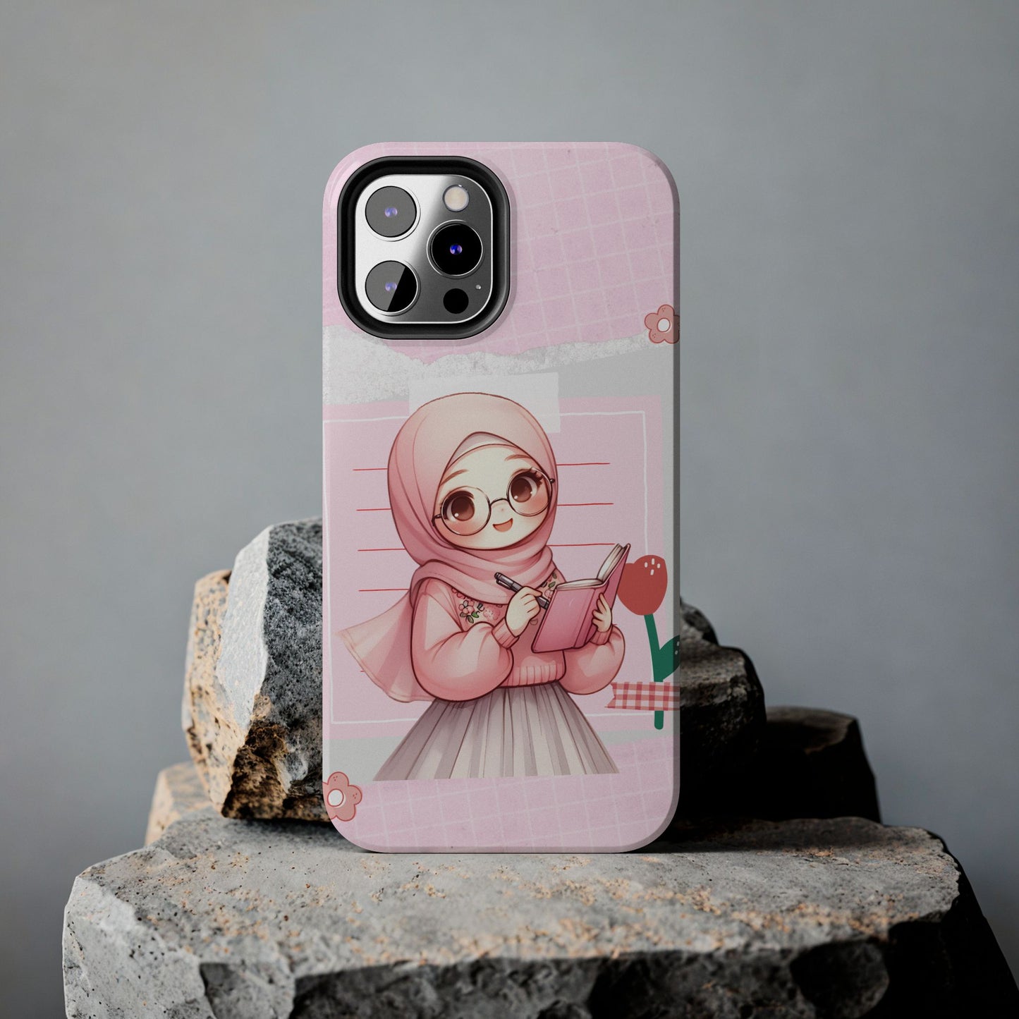 Cute Illustrated Phone Case for Girls - Stylish Tough Phone Cases with Floral Design