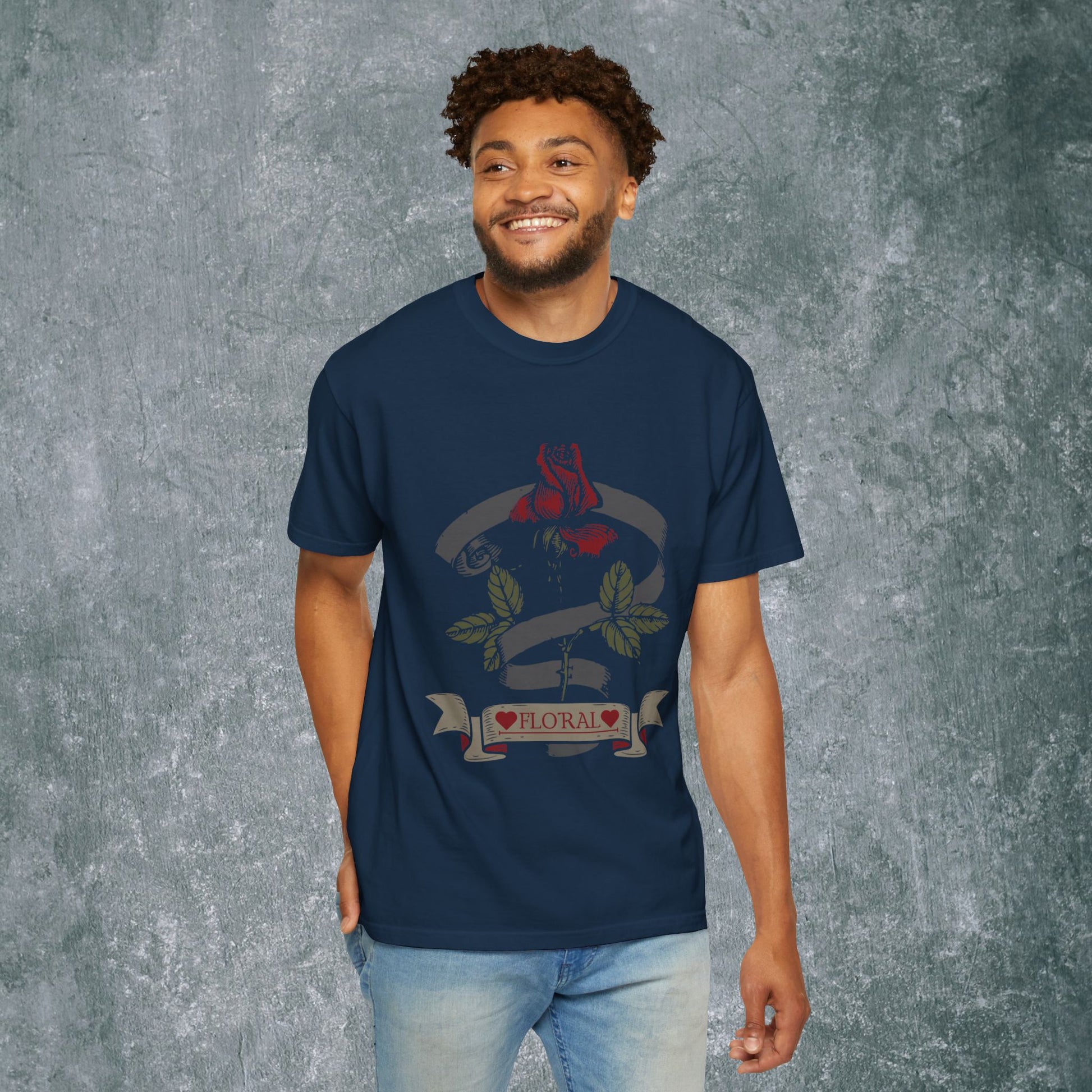 Floral Rose T-shirt - Vintage Vibes for Nature Lovers