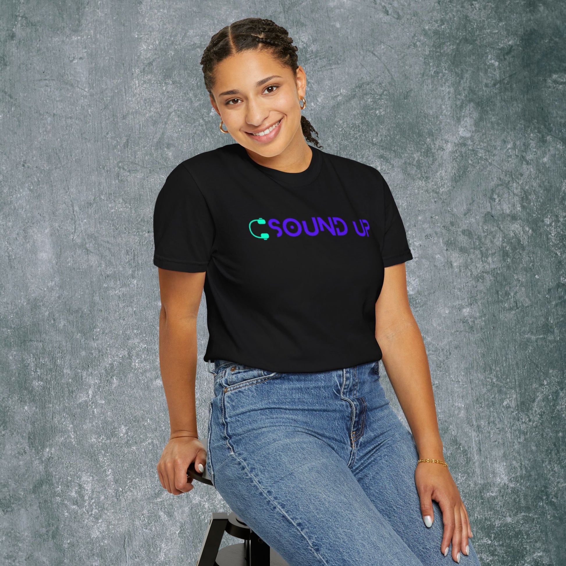 Sound Up T-Shirt for Music Lovers - With Back Print