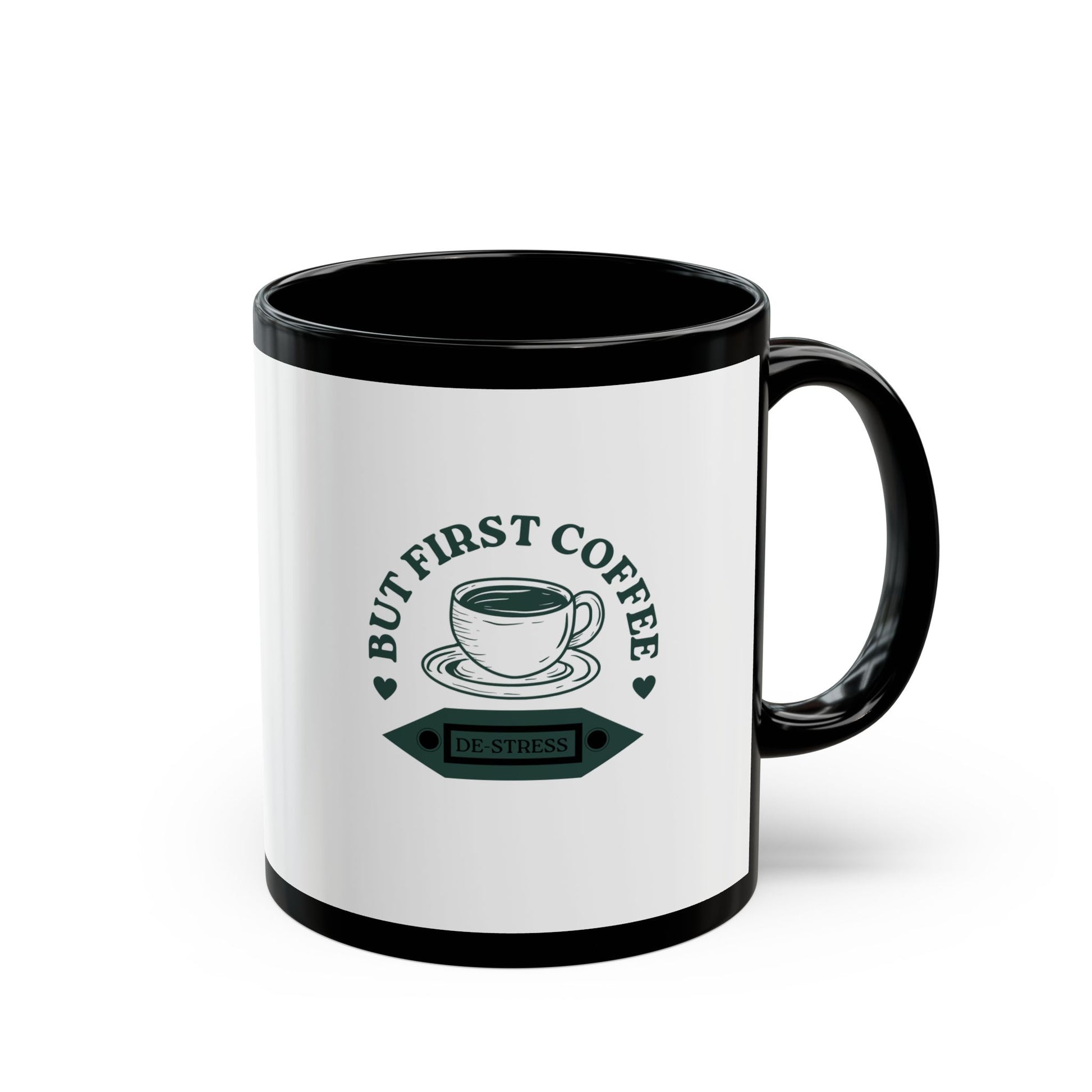 But First Coffee Black Mug - 11oz & - Perfect Gift for Coffee Lovers